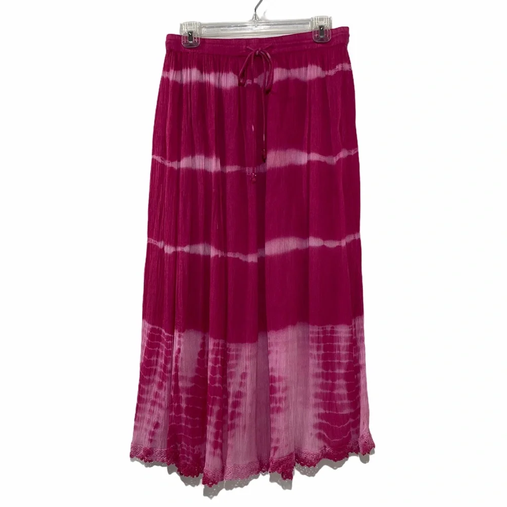 Tie Dye Gypsy Boho Festival Maxi Skirt Tie Dye